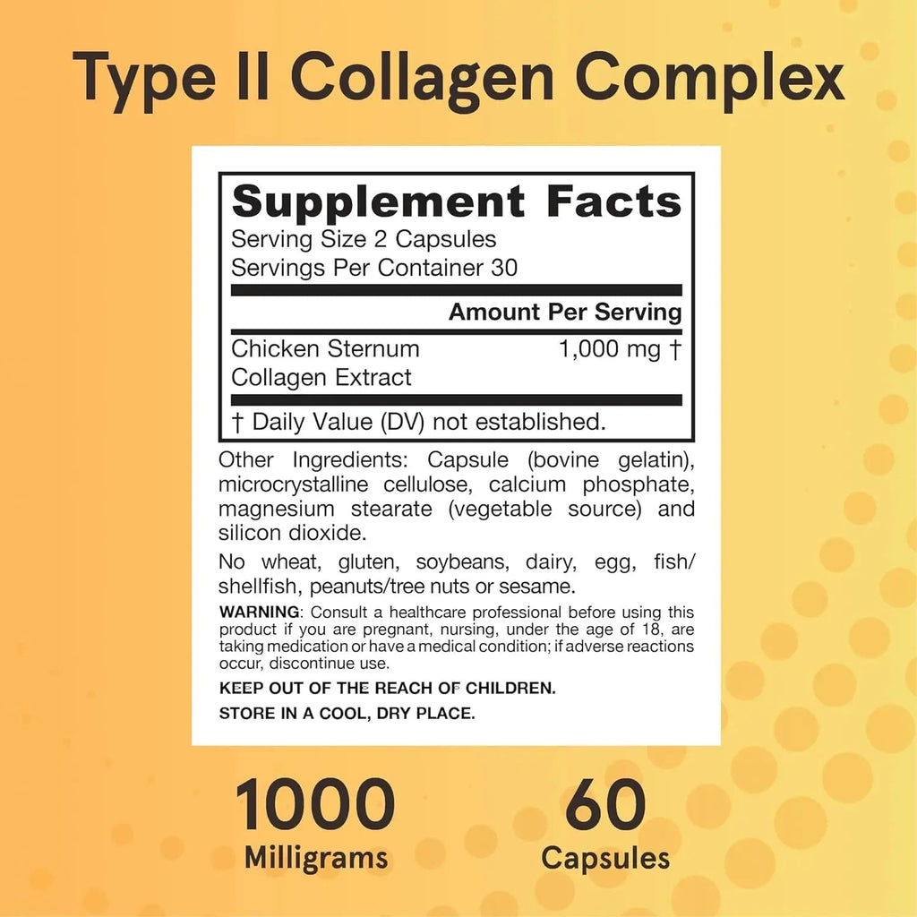 Jarrow's Type II Collagen Complex (Type 2 Collagen), 60 Capsules, Lab-Tested Tudor Au supplements