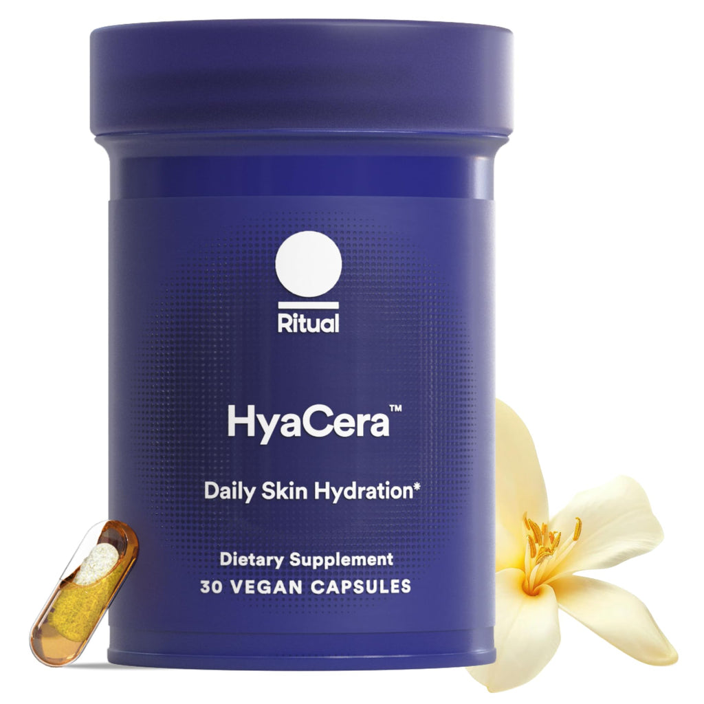 Ritual Hyaluronic Acid Skin Supplement - With Hyabest® and Ceratiq® - HyaCera Clinically Proven to Reduce Wrinkles, Fine Lines & Improve Skin Smoothness