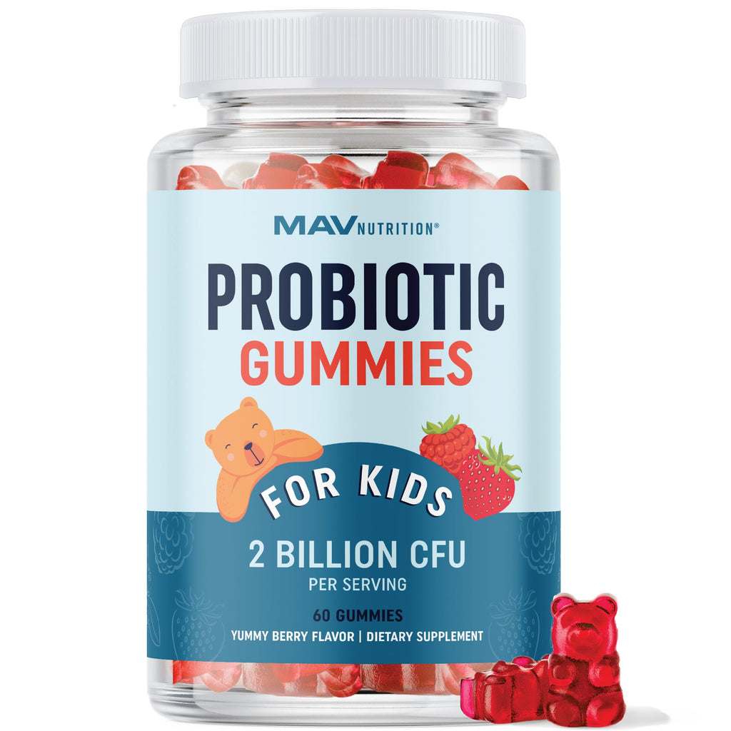 Kids Probiotic Gummies | 2 Billion Probiotics + 100mg Prebiotic Fiber for Immune & Digestion Support | Low Sugar Per Serving | For Children Ages 2+ | Gluten-Free,