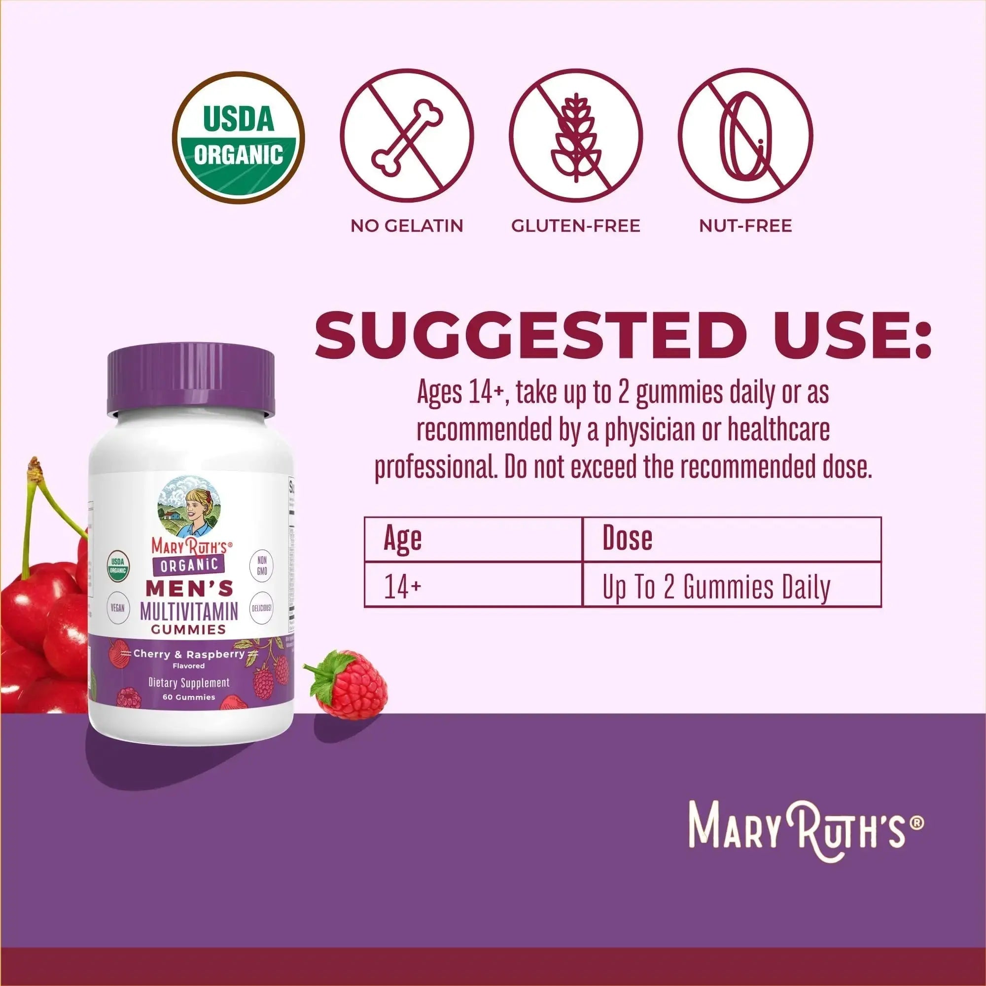 MaryRuth Organics Mens Vitamin Gummy | USDA | Vegan | Daily Multivitamins for Immune Support MaryRuth Organics Au supplements
