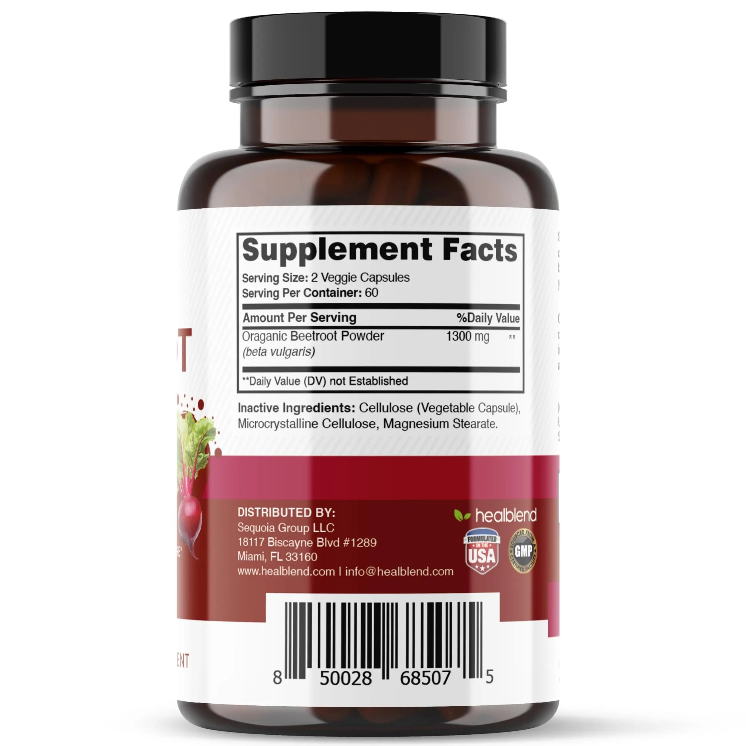 healblend Organic Nitric Oxide Beet Root Capsules 1300mg - Support Immune System healblend Au supplements