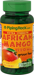 Piping Rock African Mango Seed Extract 1220 mg | 90 Capsules | with Green Tea | Extra Strength Piping Rock Au supplements