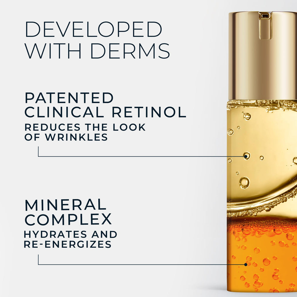 RoC Retinol Correxion Deep Wrinkle Retinol Face Serum with Ascorbic Acid, Anti-Aging Treatment for Fine Lines, Dark Spots