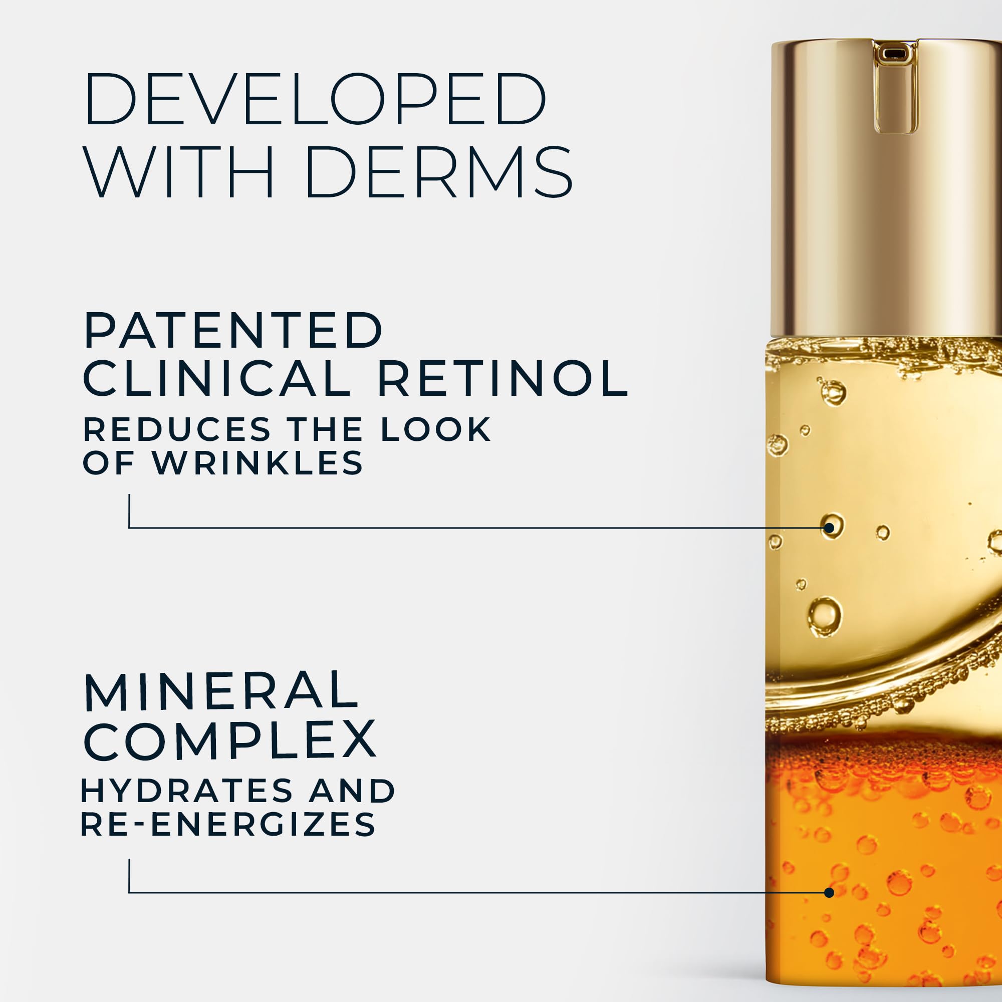 RoC Retinol Correxion Deep Wrinkle Retinol Face Serum with Ascorbic Acid, Anti-Aging Treatment for Fine Lines, Dark Spots