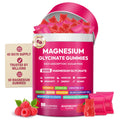 Magnesium Glycinate Gummies 600mg, High Absorption Magnesium Complex, Sugar Free Chewables Gummies with VitaminD & B6
