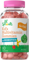 Carlyle Kids Multivitamin Gummies with Probiotics | 60 Chewables | Berry Flavor | Vegetarian, Non-GMO, Gluten Free Children's Supplement | by Lil' Sprouts | Carlyle Au supplements