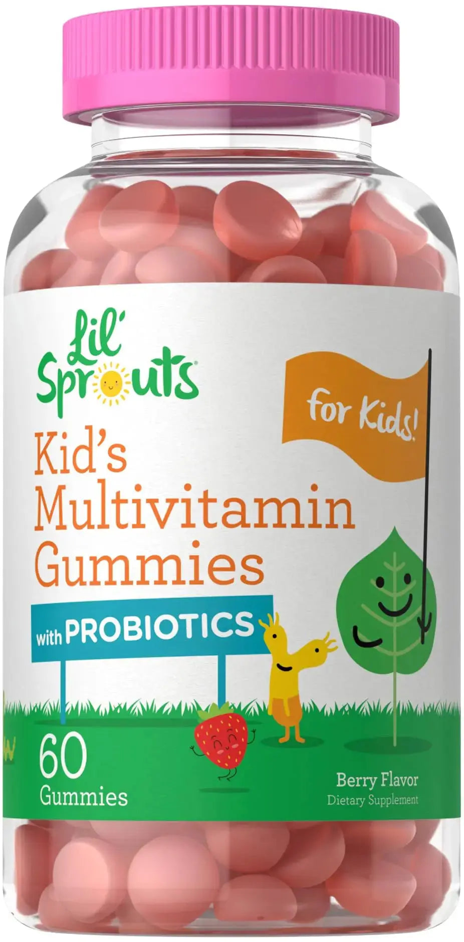 Carlyle Kids Multivitamin Gummies with Probiotics | 60 Chewables | Berry Flavor | Vegetarian, Non-GMO, Gluten Free Children's Supplement | by Lil' Sprouts | Carlyle Au supplements