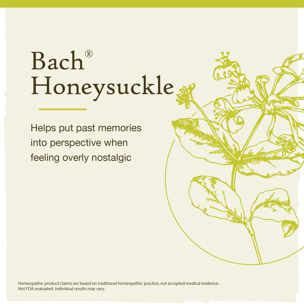 Bach Original Flower Remedies, Honeysuckle for Embracing The Now (Non-Alcohol Formula) Bach Au supplements