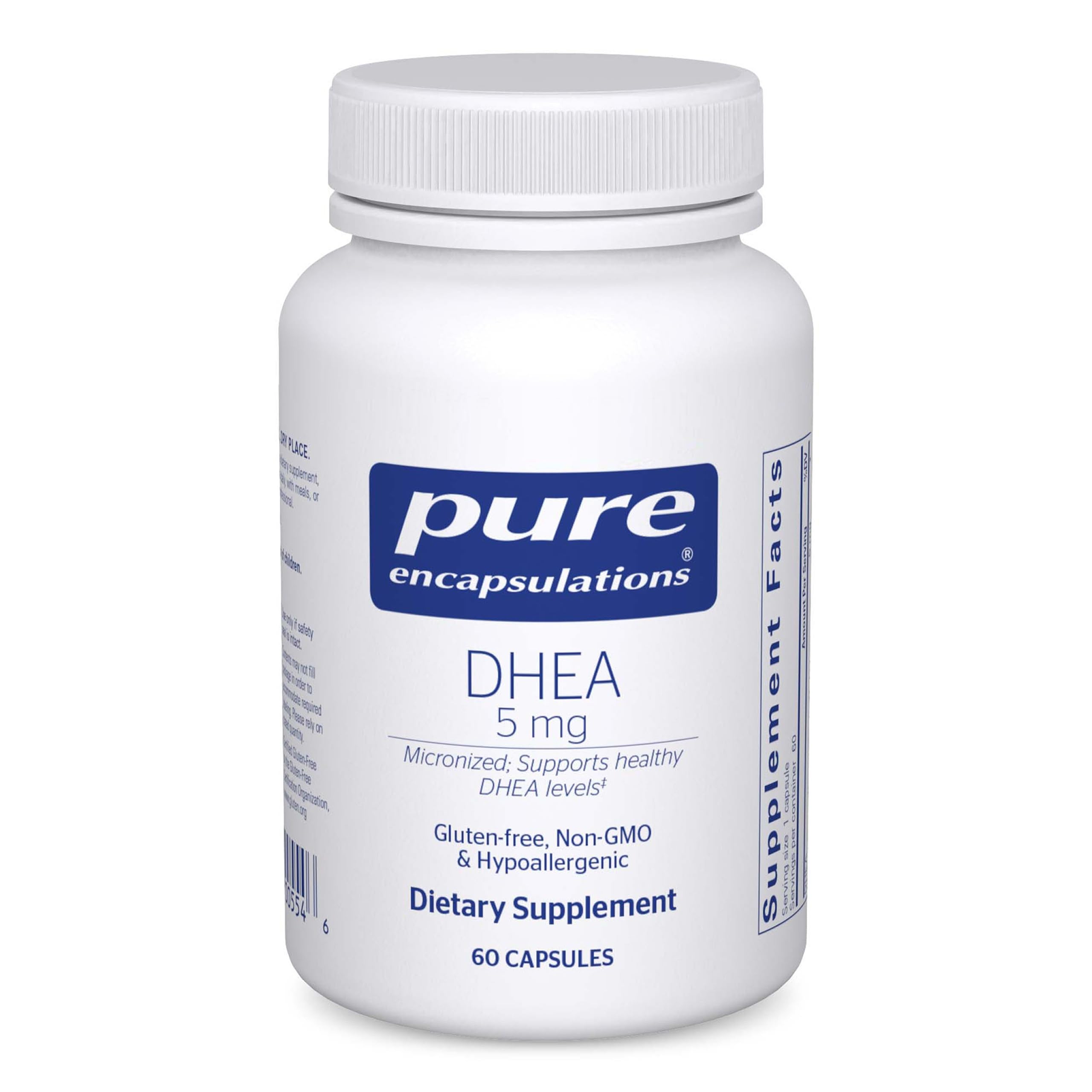 Pure Encapsulations DHEA 5 mg - Immune Support & Hormones Balance* - Micronized DHEA - Gluten Free & Vegan - 60 Capsules Pure Encapsulations Au supplements