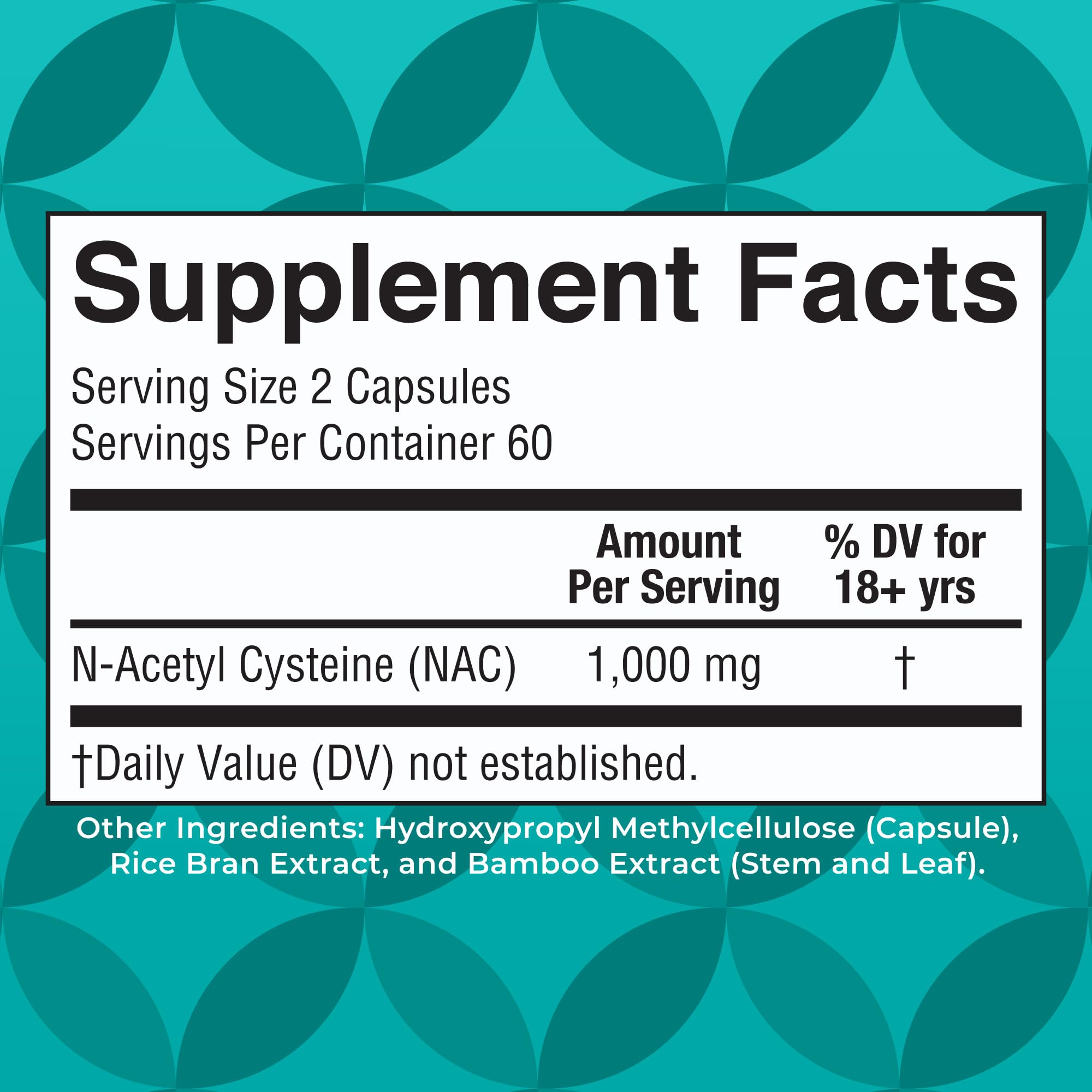 MARYRUTH'S Organics NAC Supplement N-Acetyl Cysteine | 2 Month Supply | NAC 1000mg per Serving | Vegan Capsules | Gluthamine Precursor | Amino Acid