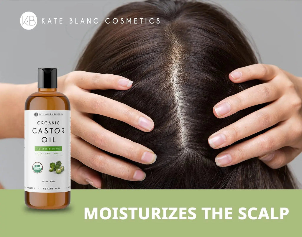 Kate Blanc Cosmetics Castor Oil 16oz - USDA Certified Organic. Cold-Pressed, 100% Pure Kate Blanc Cosmetics Au supplements