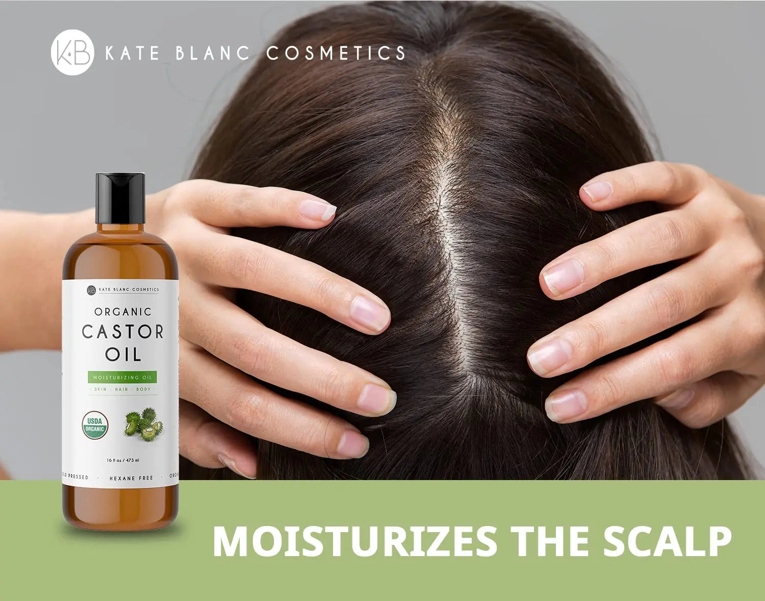 Kate Blanc Cosmetics Castor Oil 16oz - USDA Certified Organic. Cold-Pressed, 100% Pure Kate Blanc Cosmetics Au supplements