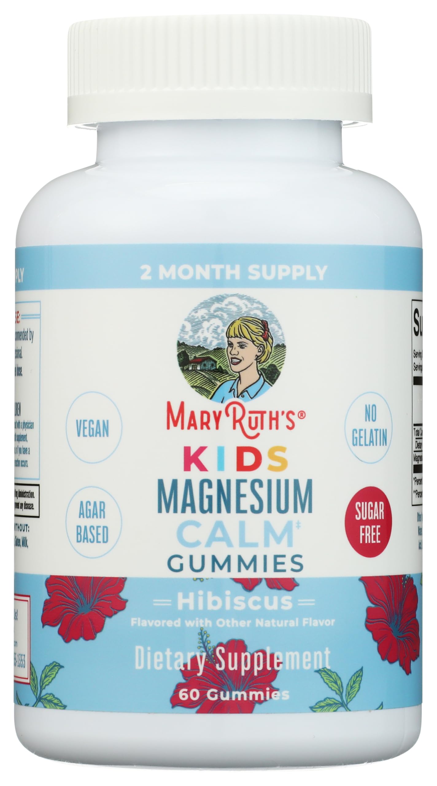 Kids Magnesium Citrate Gummies by MaryRuth's | 2 Month Supply | Sugar Free | Calm Magnesium Gummies for Kids 2+ | Bone Health | Calcium Absorption
