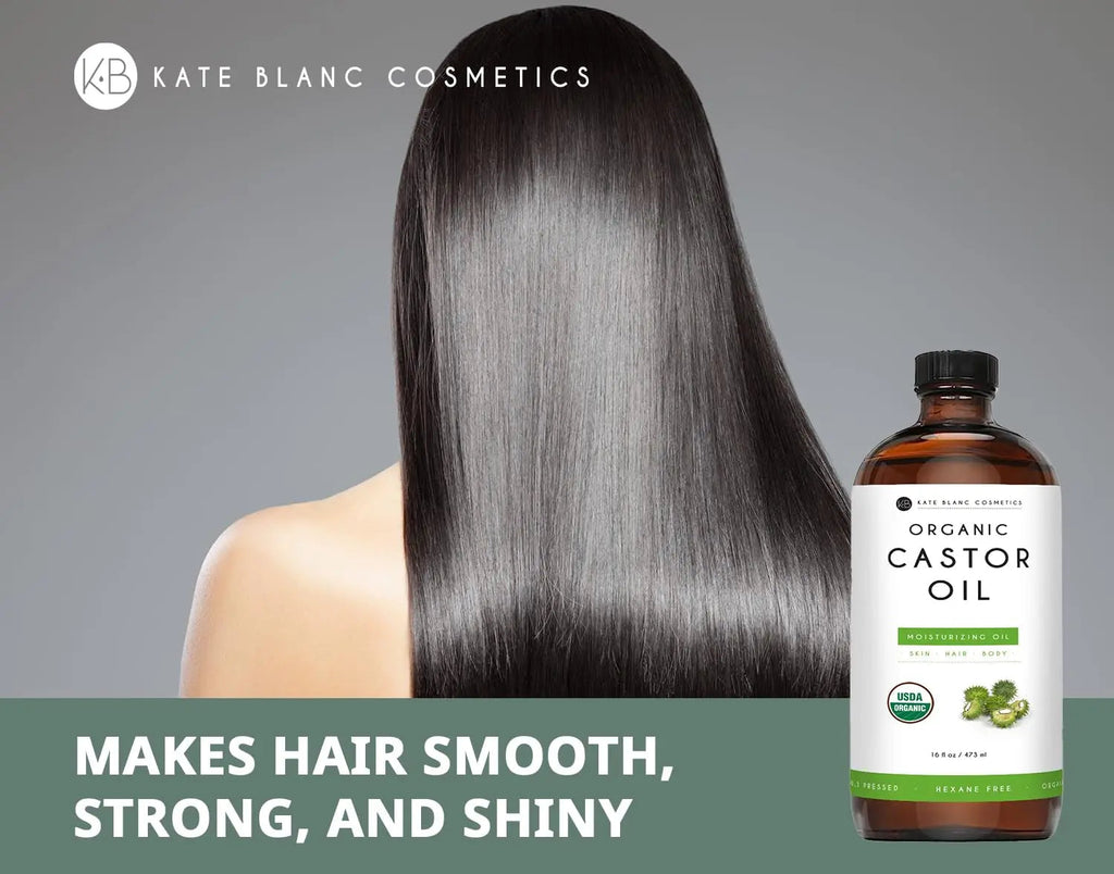 Kate Blanc Cosmetics Castor Oil Organic for Hair Growth & Body (16oz). 100% Pure Cold-Pressed Kate Blanc Cosmetics Au supplements