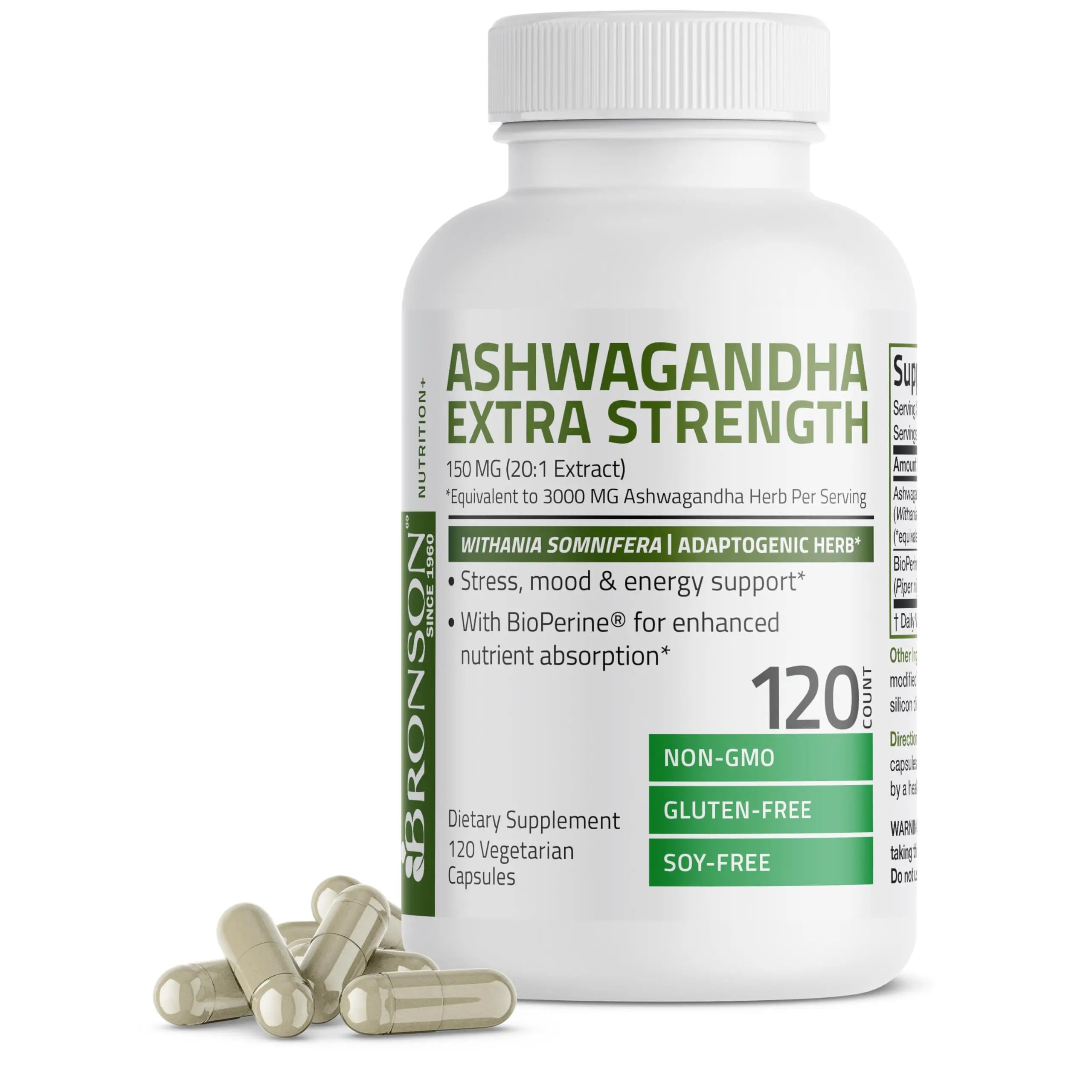 Bronson Ashwagandha Extra Strength Stress & Mood Support with BioPerine Bronson Au supplements