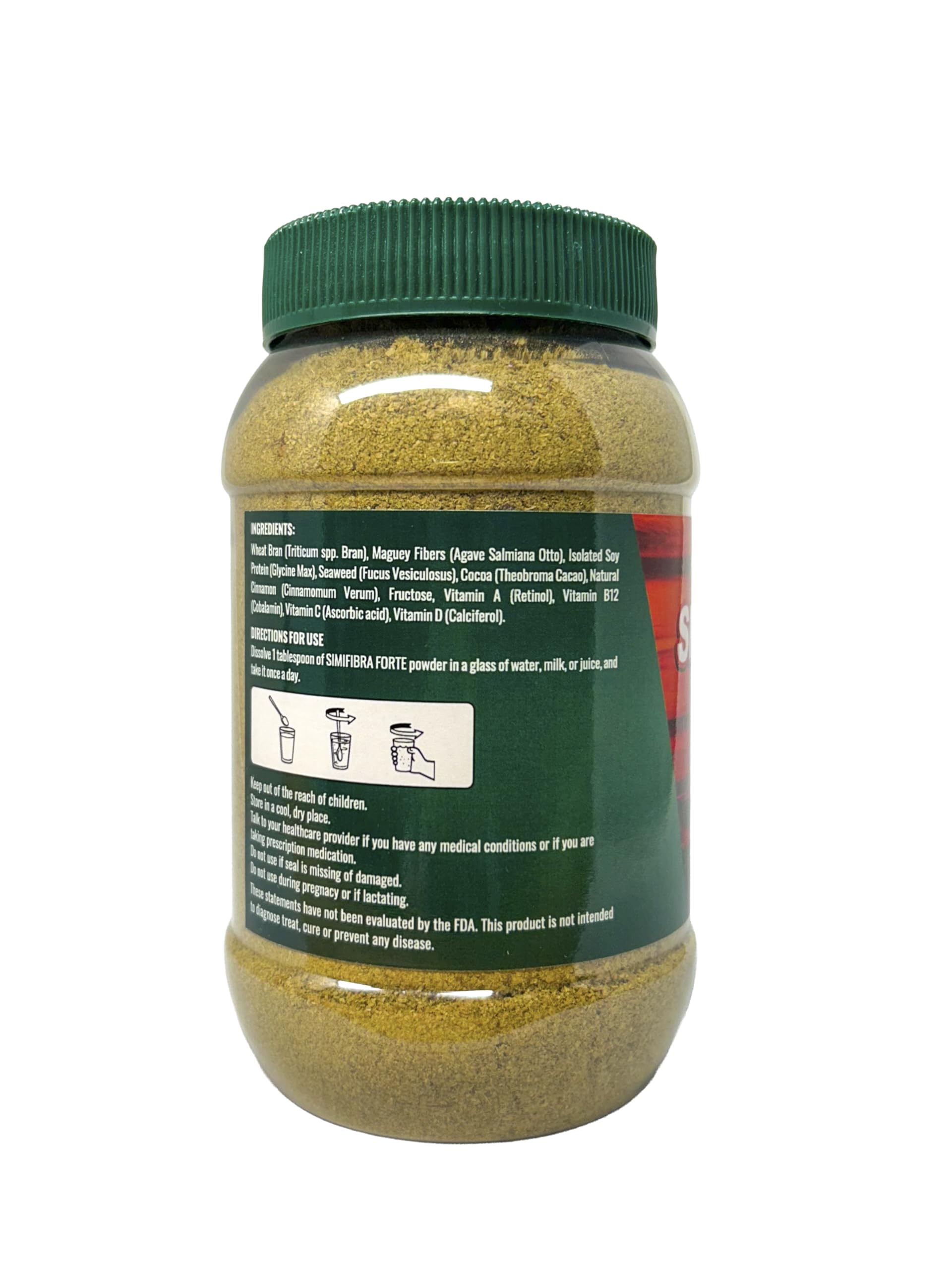 Simifibra Forte MX Dietary Fiber Supplement Powder 300g - Supports Digestive Health and Weight Management | Suplemento de Fibra Dietética en Polvo, 300g