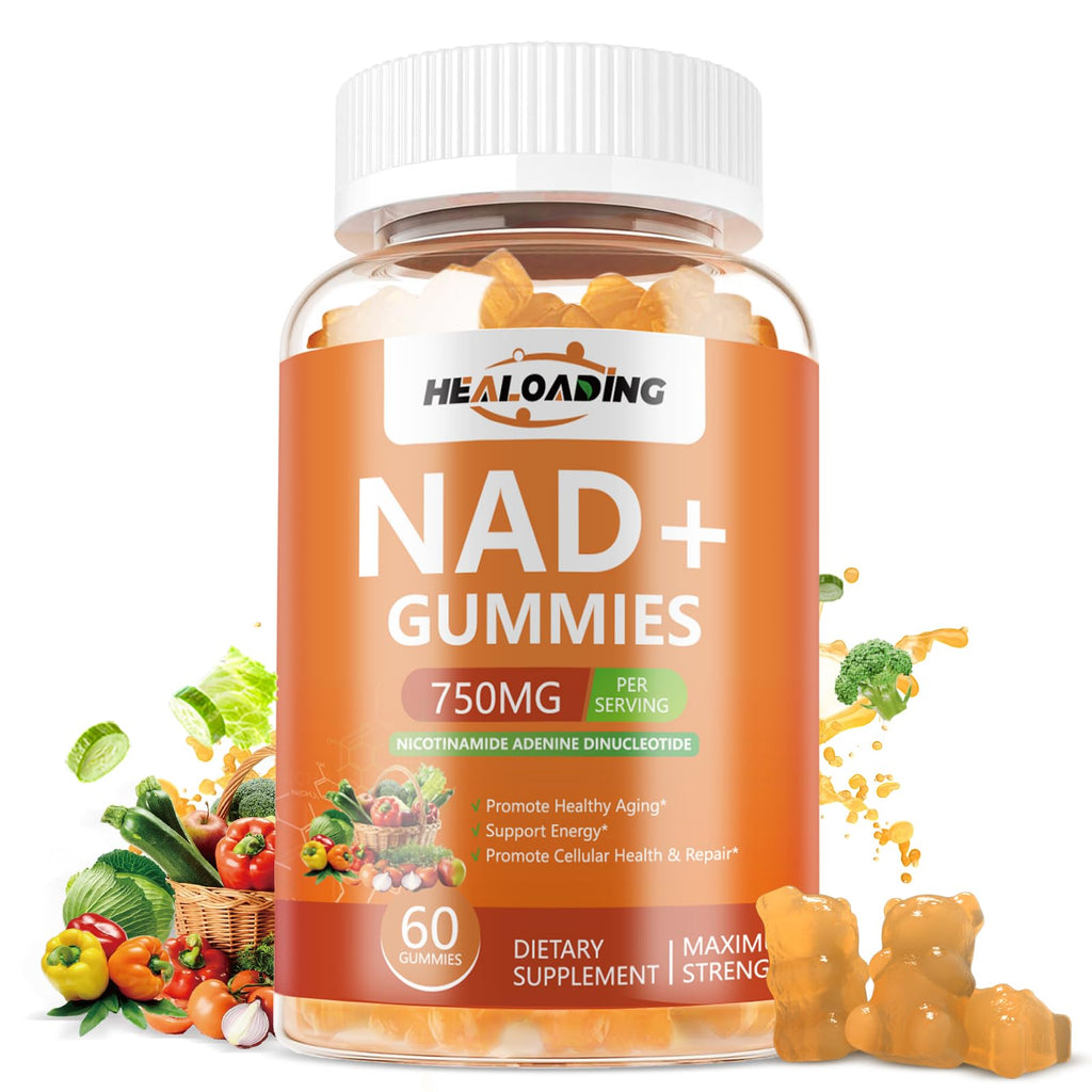 NAD+ Gummies NAD Resveratrol Supplement : NAD Supplements for Women Aging Defense Absorption Than Nicotinamide Riboside Boost Vitamin B3 D3 Sodium Zinc Support Cellular Health Energy and DNA Repair HEALOADING Au supplements