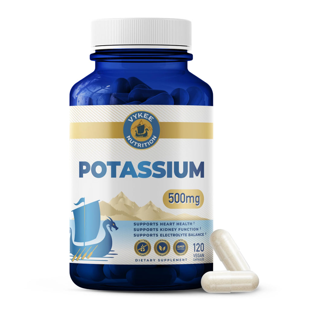 Vykee Nutrition Potassium Citrate Capsules - Supplements for Electrolyte Balance, Muscle & Heart Health - Vegan, Non-GMO,