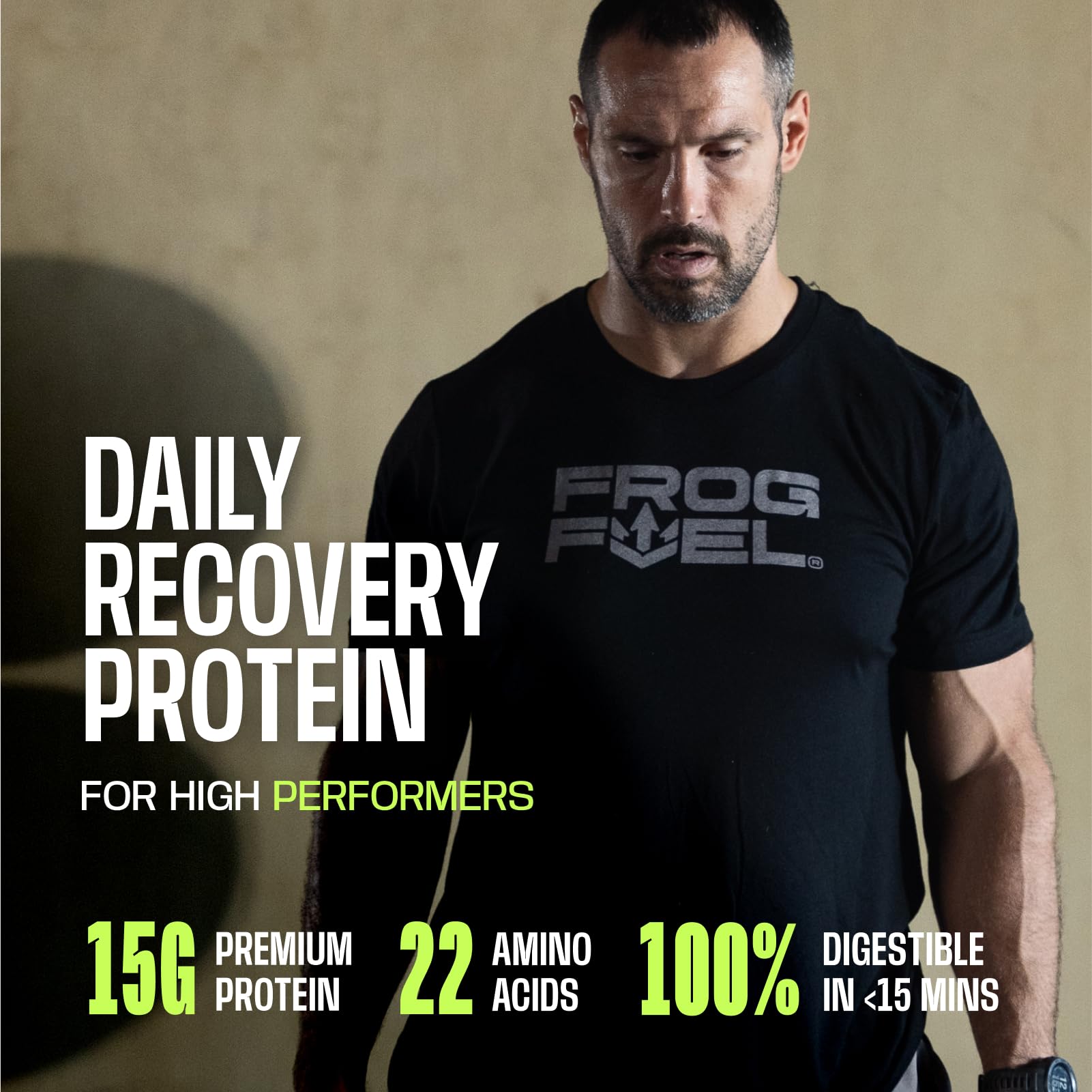 Frog Fuel Power Regular Complete Liquid Protein Shot, 15g, Nano Hydrolyzed & Grass Fed Collagen, Post Workout, Gluten Free, Fat & Sugar Free