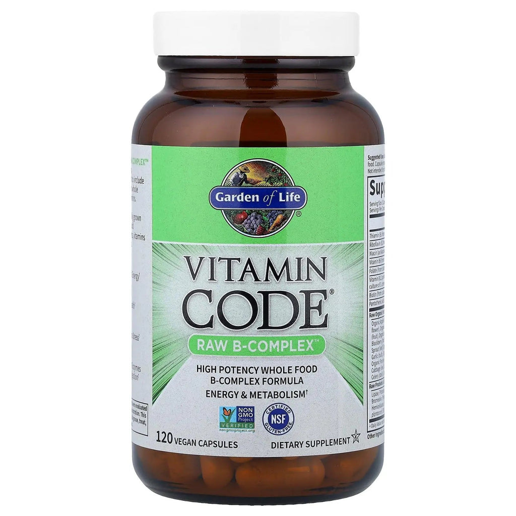 Garden of Life Vitamin B Complex, 120 Vegan Capsules, High Potency Vitamins for Energy & Metabolism with B6, Folate & B12 Garden of Life Au supplements