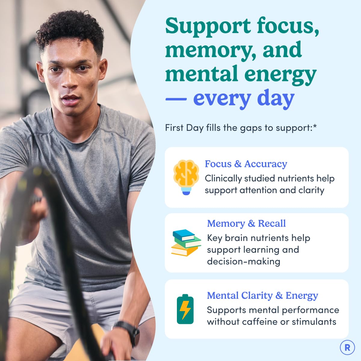 FIRST DAY Men’s Daily Nootropic Brain Supplement Gummies for Focus, Memory & Mental Energy | with Cognizin® Citicoline, Phosphatidylserine & Natural Caffeine | Vegan, Allergen-Free | 30-Day Supply FIRST DAY Au supplements