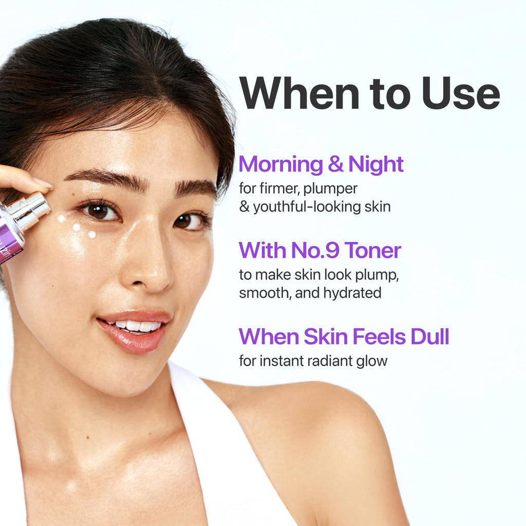 numbuzin No.9 NAD+ Peptide Lifting Serum for Face and Body, Firming & Wrinkles, 50 Peptide Essence for Sagging Skin, Fine Lines & Elasticity