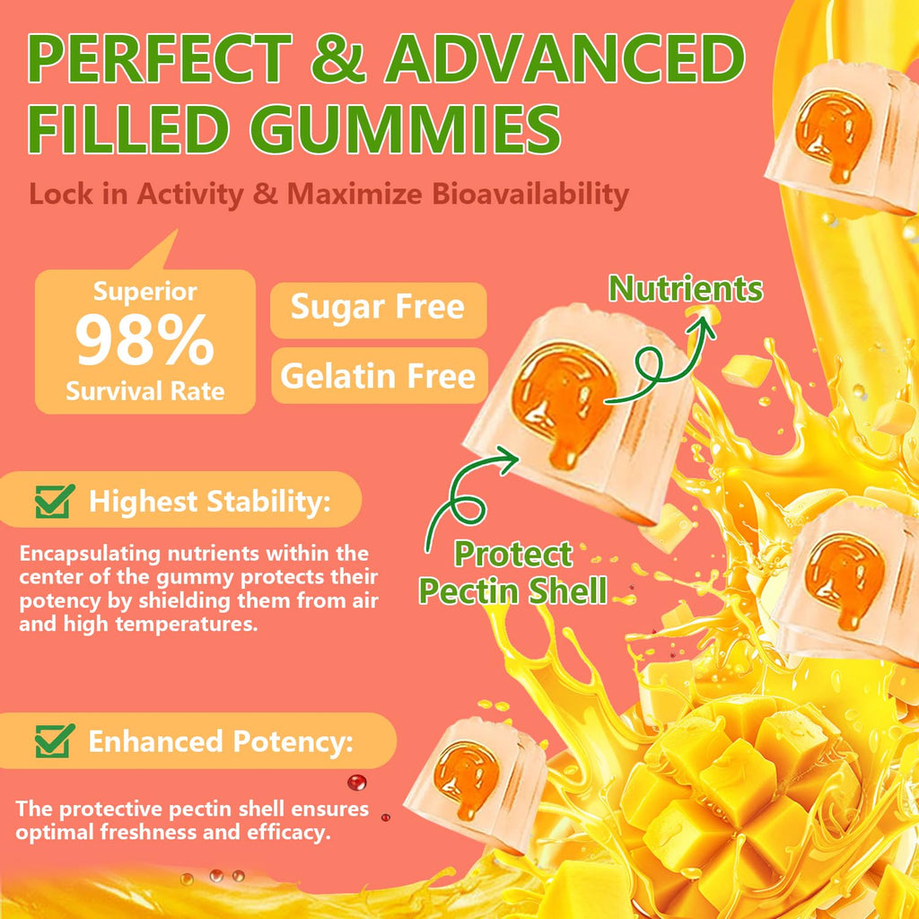 Crasye Probiotic Kombucha Gummies Sugar Free Prebiotic Postbiotic Probiotics Gummy for Women and Men Bloating Gut Health Immune and Digestive Support - 60 Gummies - 30 Servings Crasye Au supplements