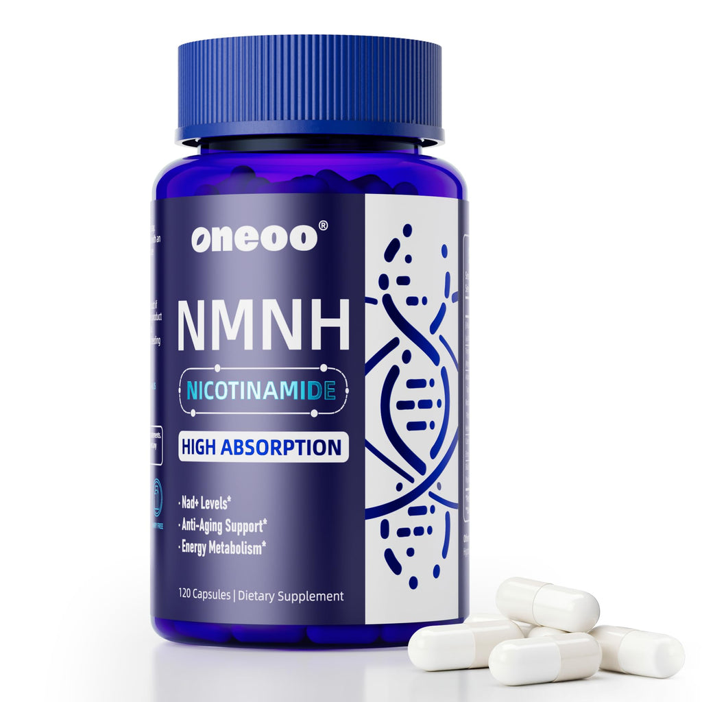 Oneoo NMNH Supplement with NAD Supplement Maximum Potency with Resveratrol & Pterostilbene, CoQ10 & Black Pepper, for Cellular Energy, Anti-Aging Support, Sirtuin Activation & Methylation Support, 120 Oneoo Au supplements