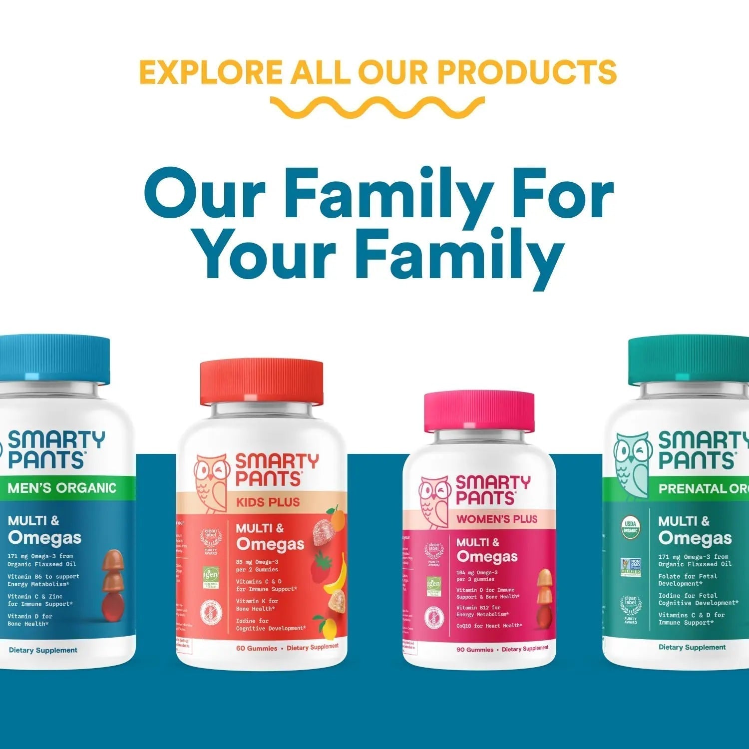 SmartyPants Multivitamin for Men, Organic Gummies: Probiotics, CoQ10, Methylfolate, Omega 3 (ALA), Vitamin D3, C, Vitamin B12 SmartyPants Au supplements