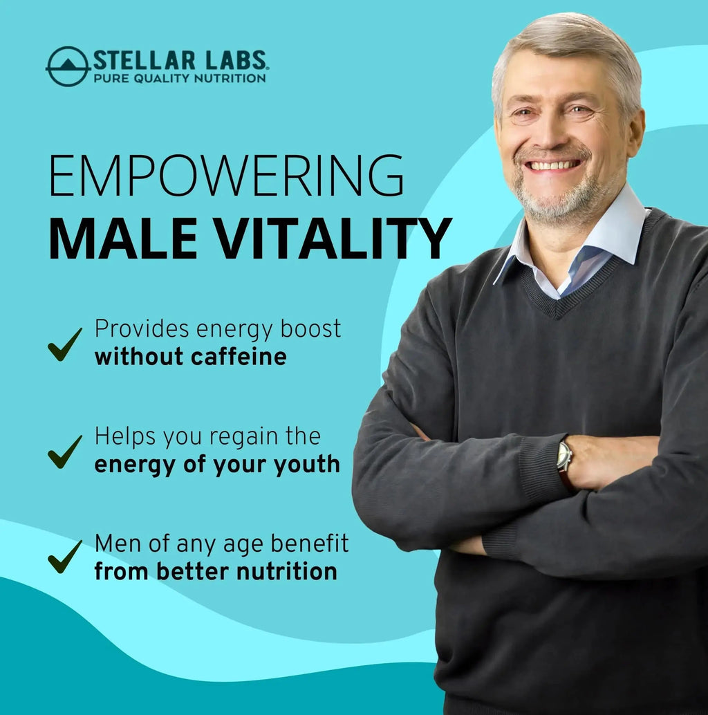 Stellar Labs Men's Low FODMAP Vegan Daily Multivitamin, No Iron | Easy On Sensitive Stomachs, Easy to Swallow Vitamins | Stellar Labs Au supplements