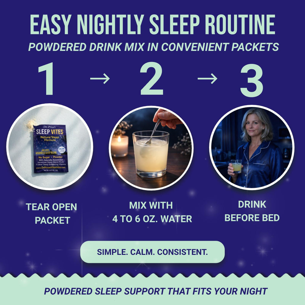 Dr. Price’s Natural Sleep Aid Powder – Berry-Citrus, 30 Packs | Sleep Powder Drink Mix with Magnesium, Microdose Melatonin & Tryptophan | Sleep Support for Adults | Doctor-Formulated, Made in USA Dr. Price's Vitamins Au supplements