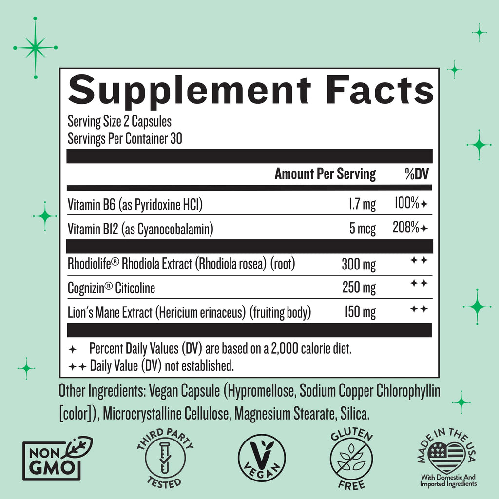 Legendairy Milk Clever Girl - Focus Supplement with Lion’s Mane & Citicoline - Nootropic Lions Mane Supplement for Memory, Focus & Mental Clarity, 30 Servings Legendairy Milk Au supplements