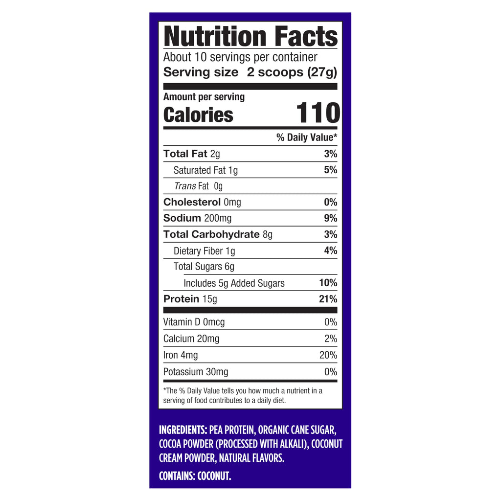 Vega Protein Made Simple - 15g Plant-Based Pea Protein, Chocolate, 10 Servings, Stevia Free, No Artificial Sweeteners or Gums, Non-GMO, Gluten Free, Dairy Free, 9.6oz (Packaging May Vary)