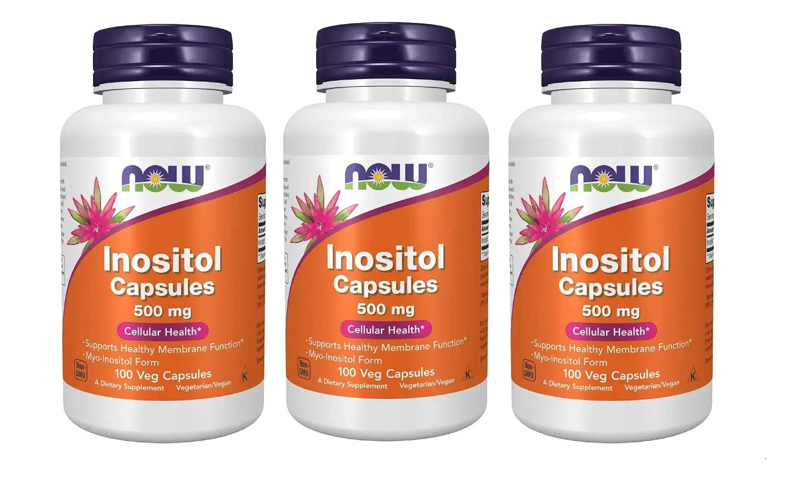 NOW Foods Foods Inositol 500mg,100 Capsules (Pack of 3) NOW Foods Au supplements