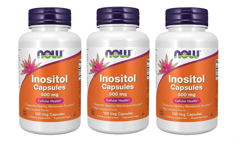 NOW Foods Foods Inositol 500mg,100 Capsules (Pack of 3) NOW Foods Au supplements