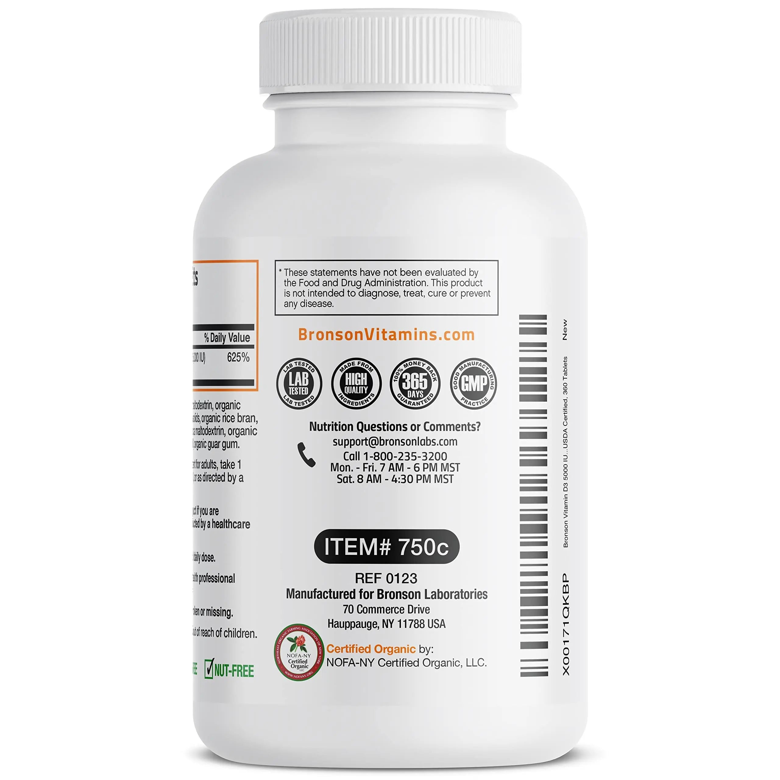 Bronson Vitamin D3 5,000 IU (1 Year Supply) for Immune Support, Healthy Muscle Bronson Au supplements