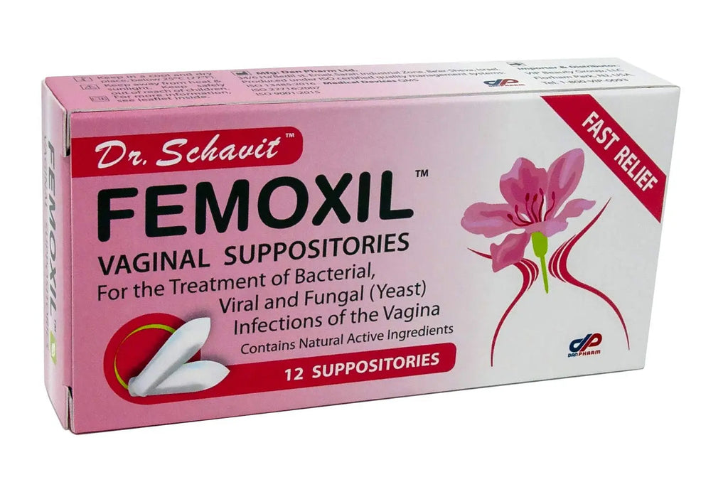 DR. SCHAVIT FEMOXIL Vaginal Suppositories - Natural Plant-Based Formula for The Treatment of Bacterial DR. SCHAVIT Au supplements