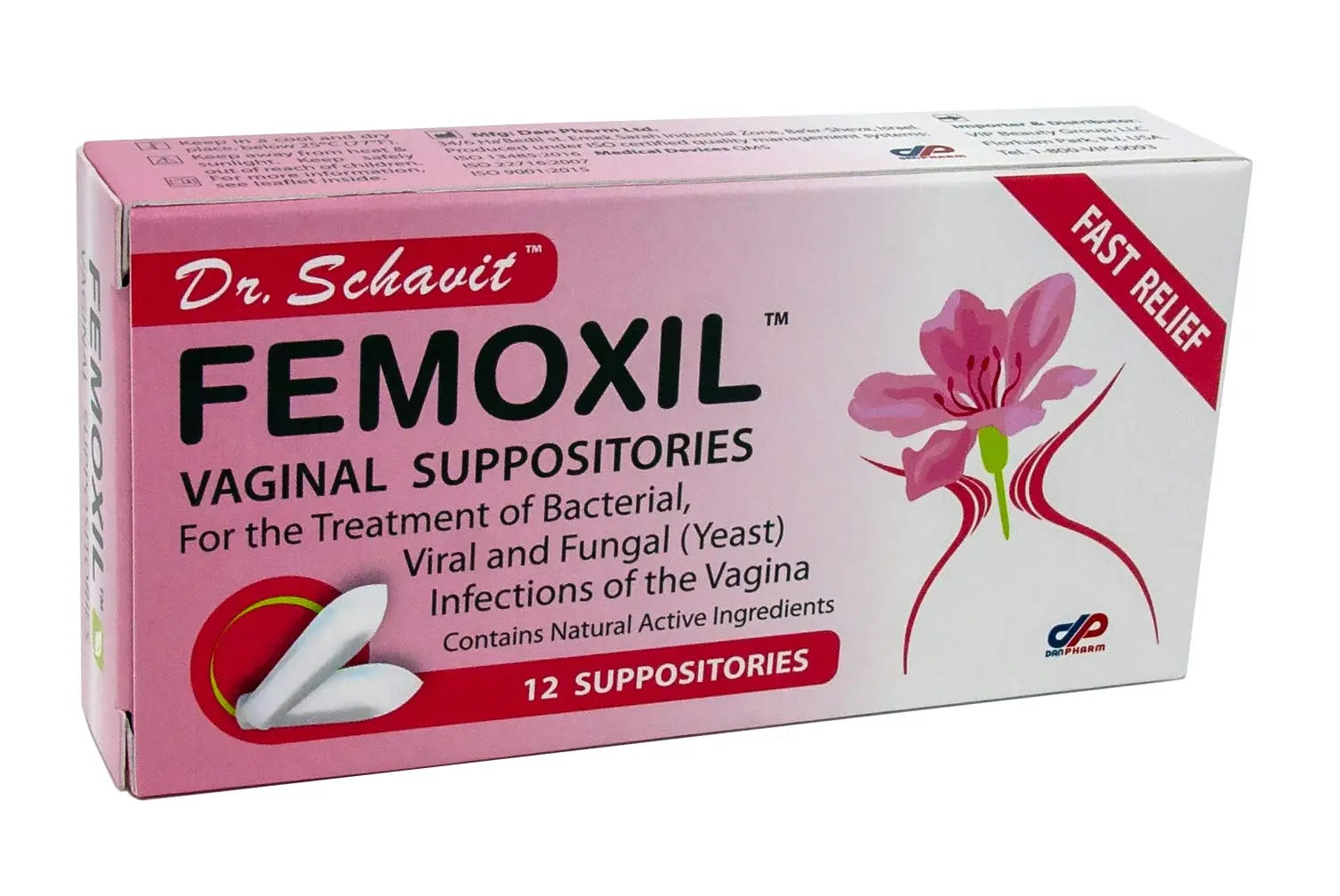 DR. SCHAVIT FEMOXIL Vaginal Suppositories - Natural Plant-Based Formula for The Treatment of Bacterial DR. SCHAVIT Au supplements