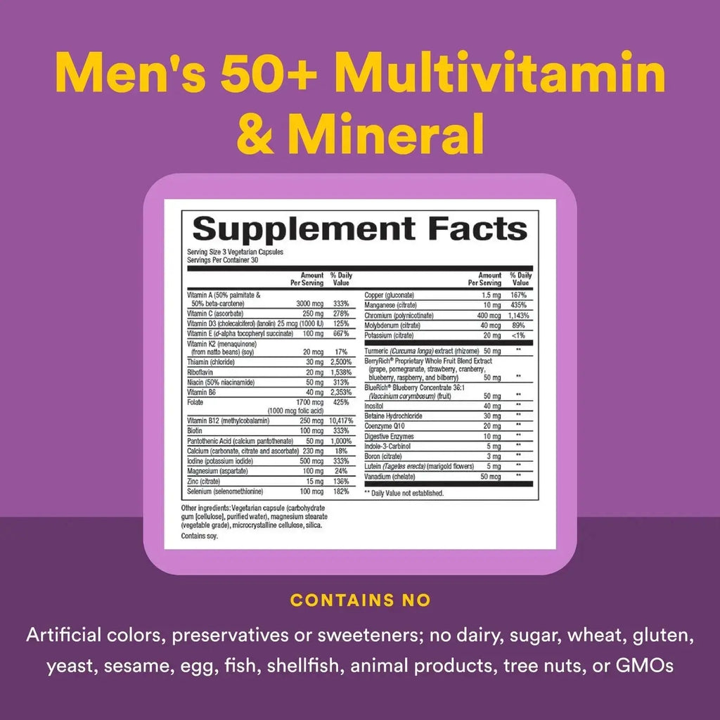 MultiFactors by Natural Factors, Women's 50+ Multivitamin & Mineral Formula, Dietary Supplement for Nutritional Support, 90 capsules (30 servings) Natural Factors Au supplements