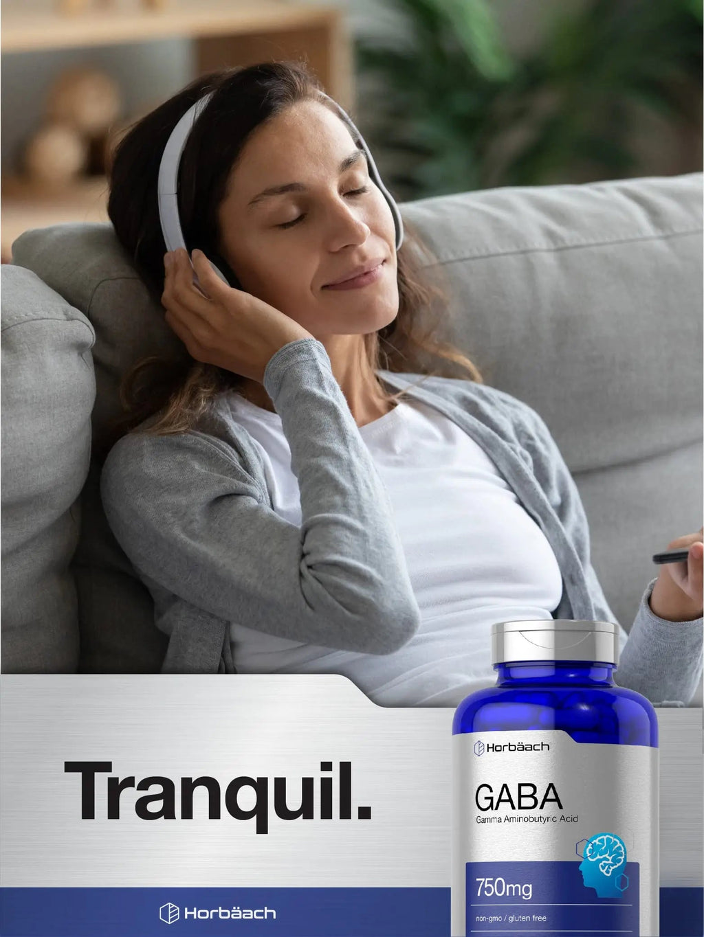 GABA 750mg | 180 Capsules | Gamma Aminobutyric Acid Supplement Horbäach Au supplements