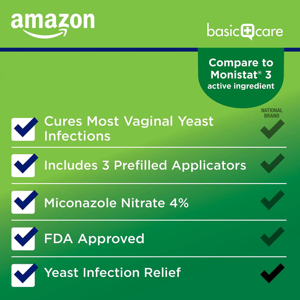 Amazon Basic Care Miconazole 3, Miconazole Nitrate Vaginal Cream (4 Percent), 3-Day Treatment Amazon Basic Care Au supplements