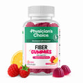 Physician’s Choice Fiber Gummies for Digestive Health & Regularity - Raspberry Lemon Flavor - No Sugar Added & Vegan - Natural Chicory Root Prebiotic Fiber