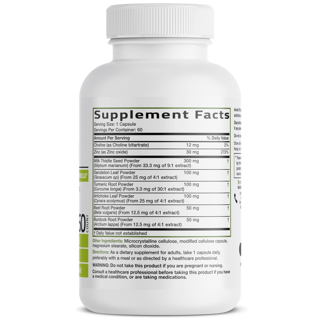 Bronson Liver Detox Advanced Detox & Cleansing Formula Supports Health Liver Function with Milk Thistle, Dandelion Extract, Turmeric, Artichoke Leaf & More