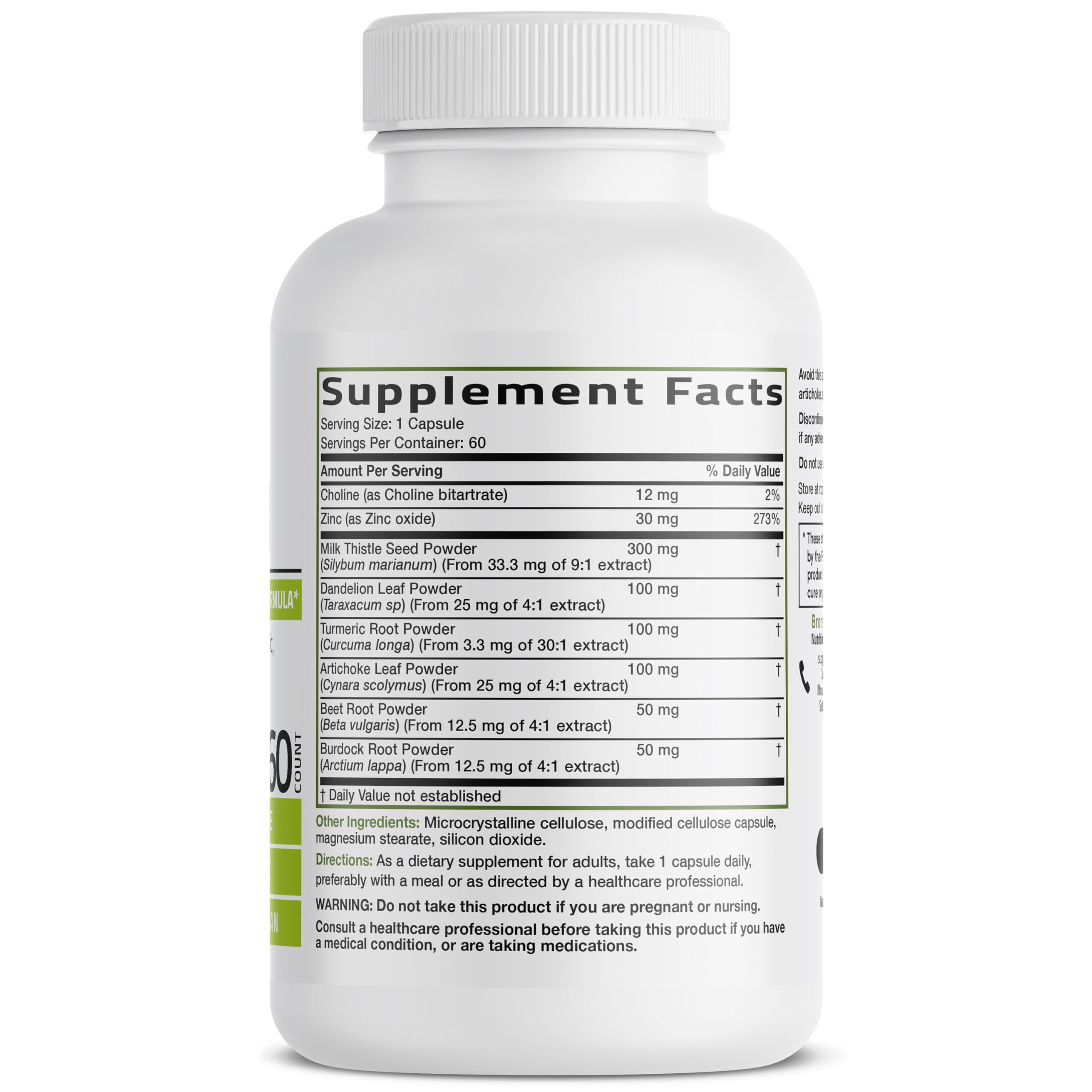 Bronson Liver Detox Advanced Detox & Cleansing Formula Supports Health Liver Function with Milk Thistle, Dandelion Extract, Turmeric, Artichoke Leaf & More