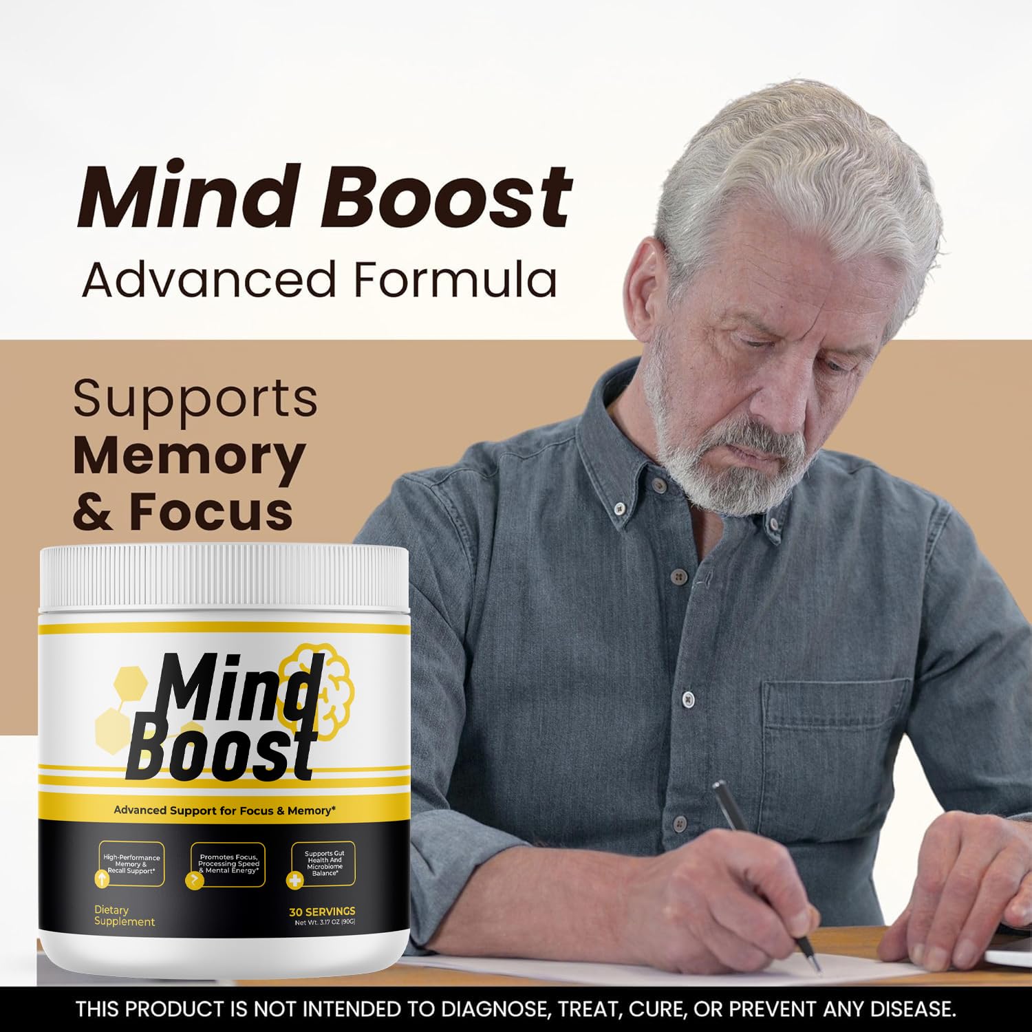 MindBoost Powder - Official Mind Boost Day Supplement, Advanced Nootropic, Premium Formula, Natural Vitamins for Wellness - 1 Bottle for 1 Month VIVALIS Au supplements
