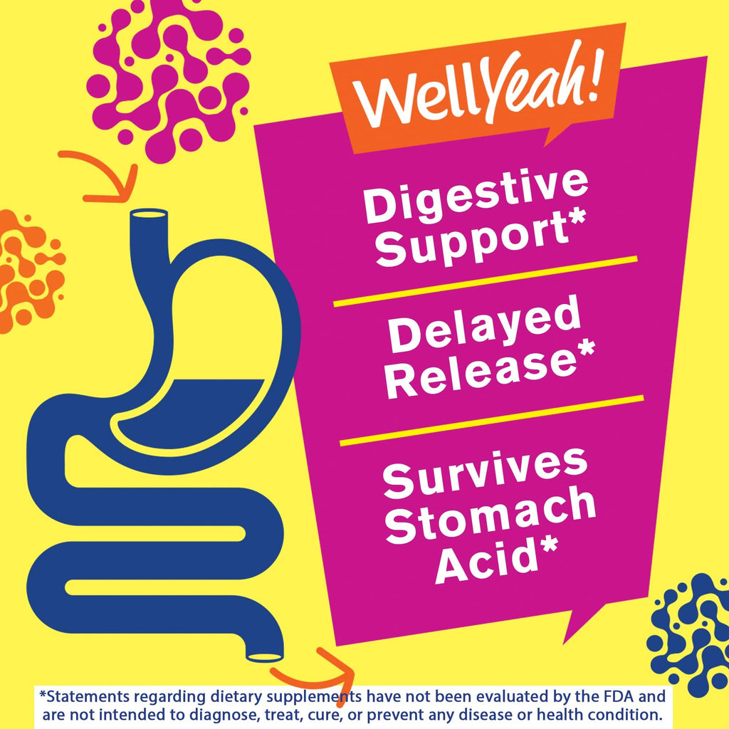 WellYeah Probiotics for Women Gummies - 10 Billion CFU - for Digestive Support, Gut Health, and Feminine Health Support - Natural Sourced Flavors - Vegan