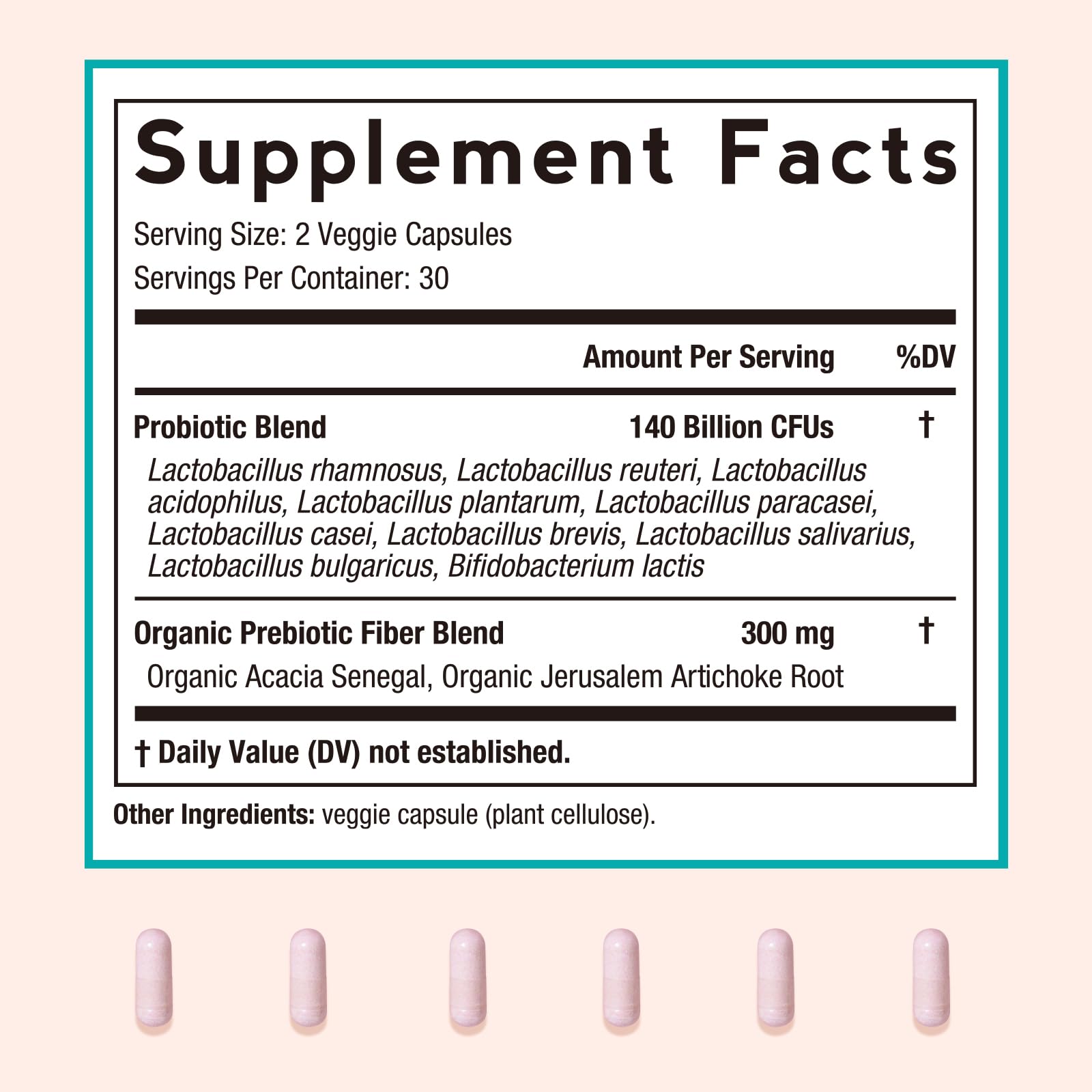 Doctor's Recipes Probiotics for Women, Organic Prebiotics and Probiotics for Digestive Health, Vaginal Health, 140 Billion CFU, 10 Strains, Shelf Stable, 60 Capsules Doctor's Recipes Au supplements