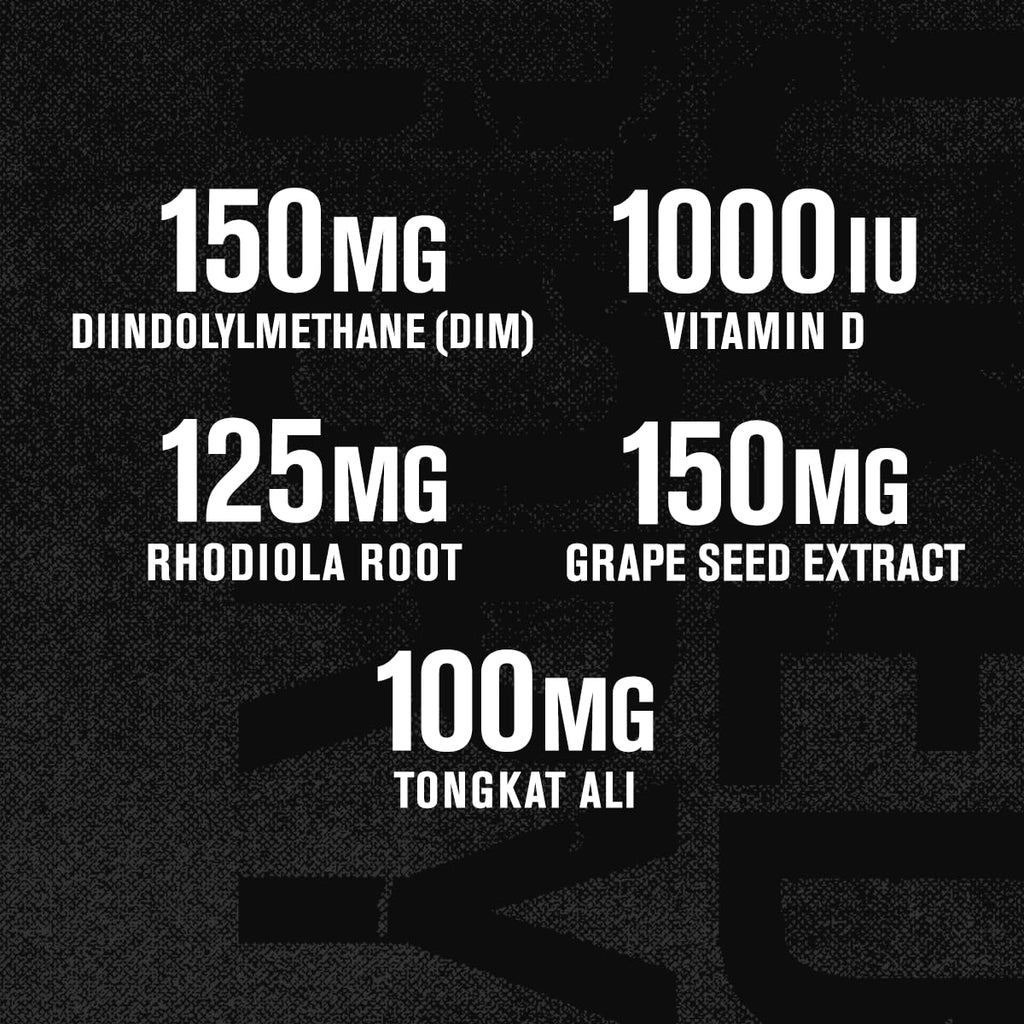 Jacked Factory Androsurge Estrogen Blocker for Men - Natural Testosterone Booster for Men & Estrogen Metabolizer with Tongkat Ali, DIM, Long Jack & More