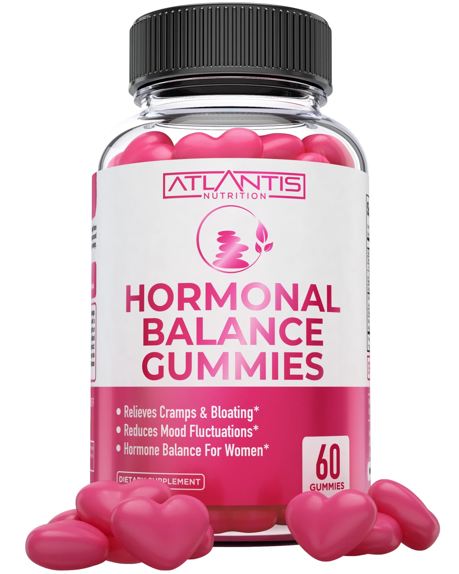 Atlantis Nutrition Hormonal Balance for Women & PMS Relief Gummies - Alleviates Cramps, Bloating, Mood Swings, Hot Flashes & Night Sweats - Cranberry, Dong Quai & Chasteberry Menstrual Cramp Relief Atlantis Nutrition Au supplements