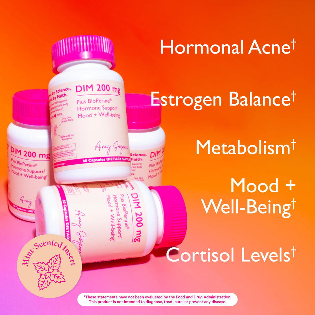 Amy Suzanne 200 DIM Supplement for Women - Estrogen Metabolism and Hormone Harmony for Menopause, Perimenopause & PMS Support - DIM Plus Bioperine for Mood Support - 60 Day Supply, Vegan Amy Suzanne Au supplements